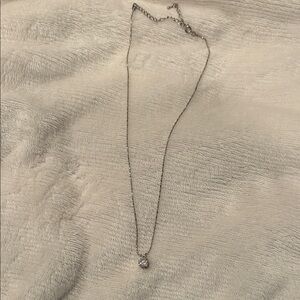 Elegant Silver Necklace with Crystal Pendant